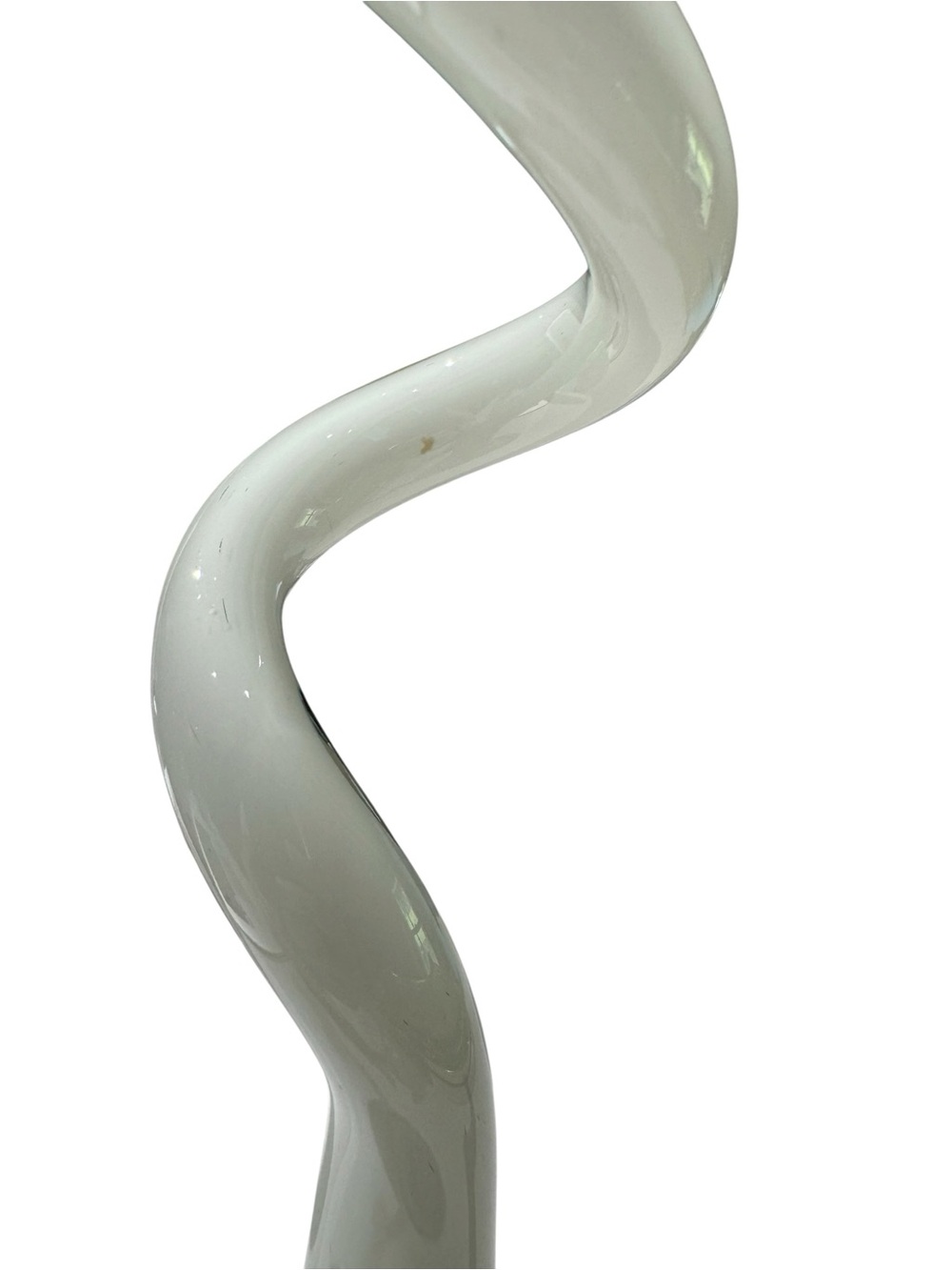 Normann Copenhagen Grey Twisted Glass Swing Spiral Large Vase - 19.75" Tall - Picture 7 of 8